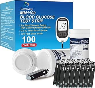 MM1100 Blood Glucose Test Strips, for Diabete Sugar Testing, 100 Count