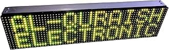 AL-QURAISH P10 Led Running/Scrolling Programable Text Message Display Board WI-FI (YELLOW, 7 INCH. 25 INCH. BOTH SIDE)