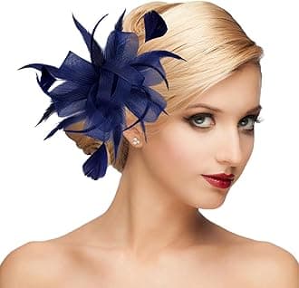 dressfan Womens Fascinator Hat Headpiece 20s Vintage Wedding Hair Accessories for Derby/Wedding/Cocktail/Tea Party