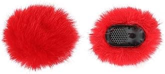 Red Windscreen for DJI MIC 2(2024)/ DJI2/ OSMO POCKET3 Microphone Transmitter- DJI Mic 2 Accessories Wind Muff Deadcat Foam，Windscreen 2-Pack(Not for Dji Mic 1 2023)