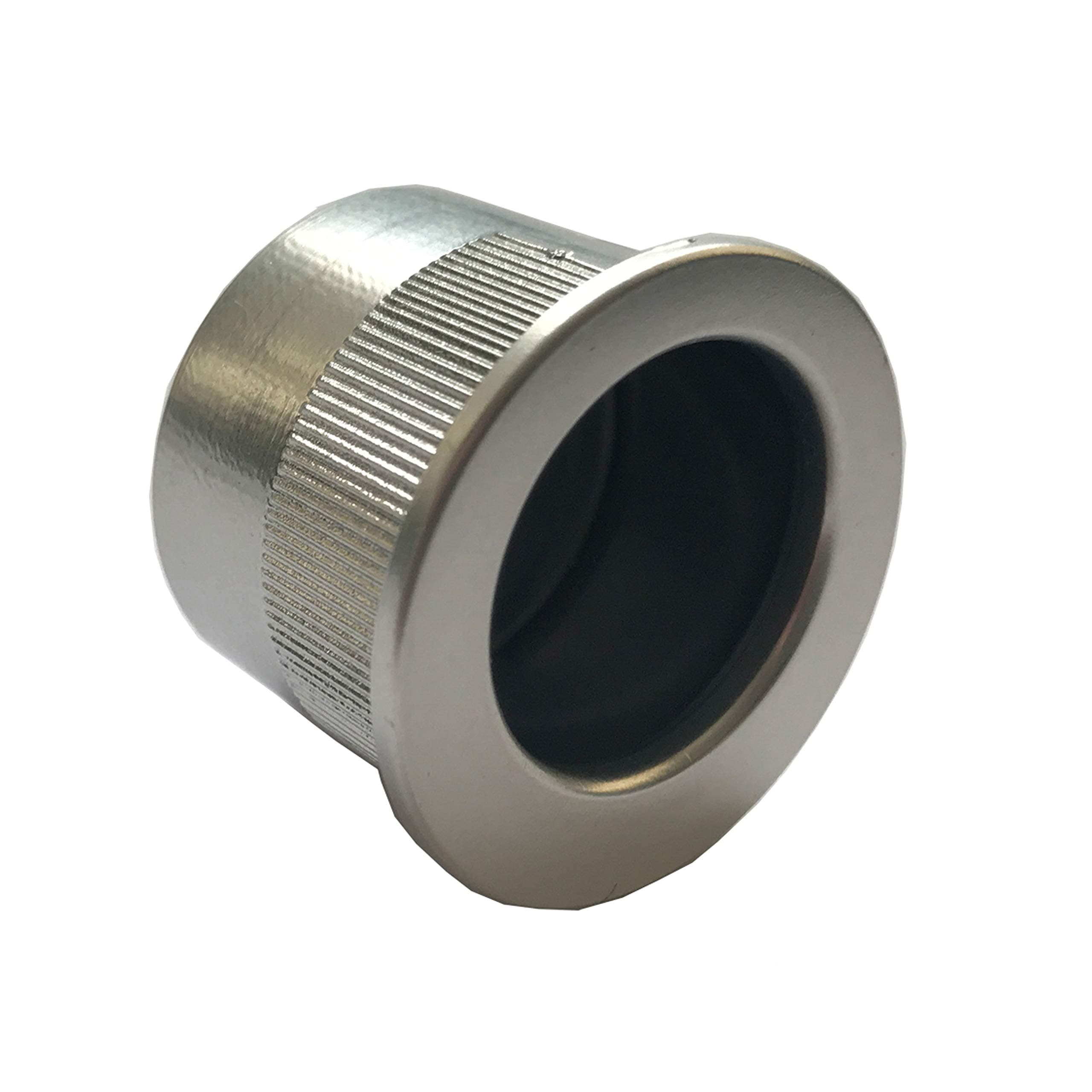 Fasteners-Store Small Finger Pull Sliding Handles Reccessed Flush Fitting Pocket Insert Sliding Doors Polycarbonate Material (Satin Chrome)