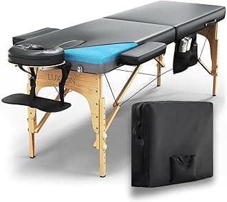 Luxton HomePremium Memory Foam Massage Table - Easy Set Up - Foldable & Portable with Carrying Case