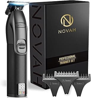 Novah® Professional Hair Clippers for Men, Professional Barber Clippers and Trimmer Set, Mens Cordless Hair Clippers for Barbers Haircut Fading Kit Fade