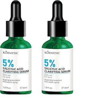 Salicylic Acid Serum 5% Moisturizer Face Serum Clearing Pores, Promotes Exfoliation, and Controls Excess Oil in the Pores 2-pack 1.01fl.oz.