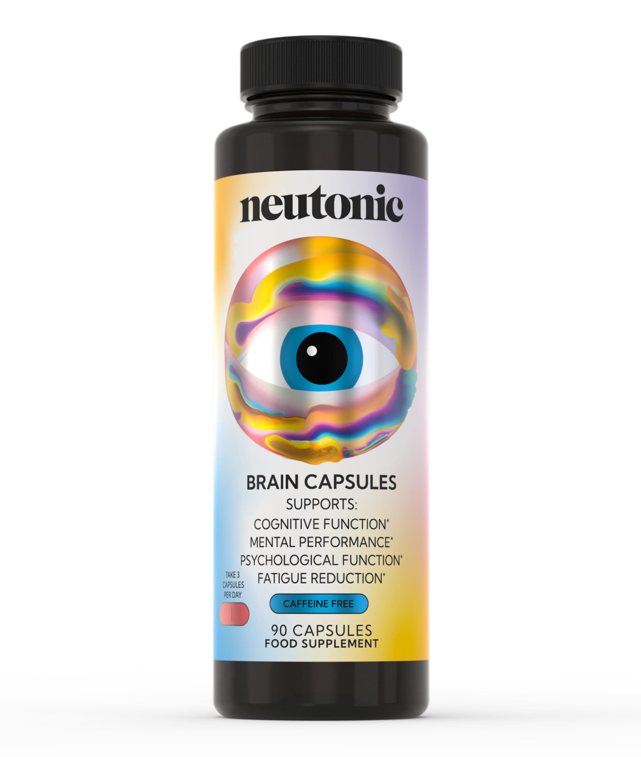Nootropic Brain Capsules | Support Cognitive Function* & Memory** - Caffeine-Free, Research-Backed Nootropic Ingredients | Enhance Focus & Mental Performance | 90 Capsules