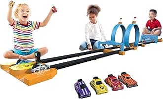 | Double Loop Track Set | Fun Race Track | Perform Cool Stunts and Race Head to Head with This car Race Track | Challenge Yourself and Compete with Friends (Double Loop)