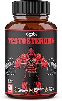 agobi Testosterone Supplement for Men - 11 Herbs - Ashwagandha, Tribulus, Ginseng & More - 60 Capsules for 1 Month