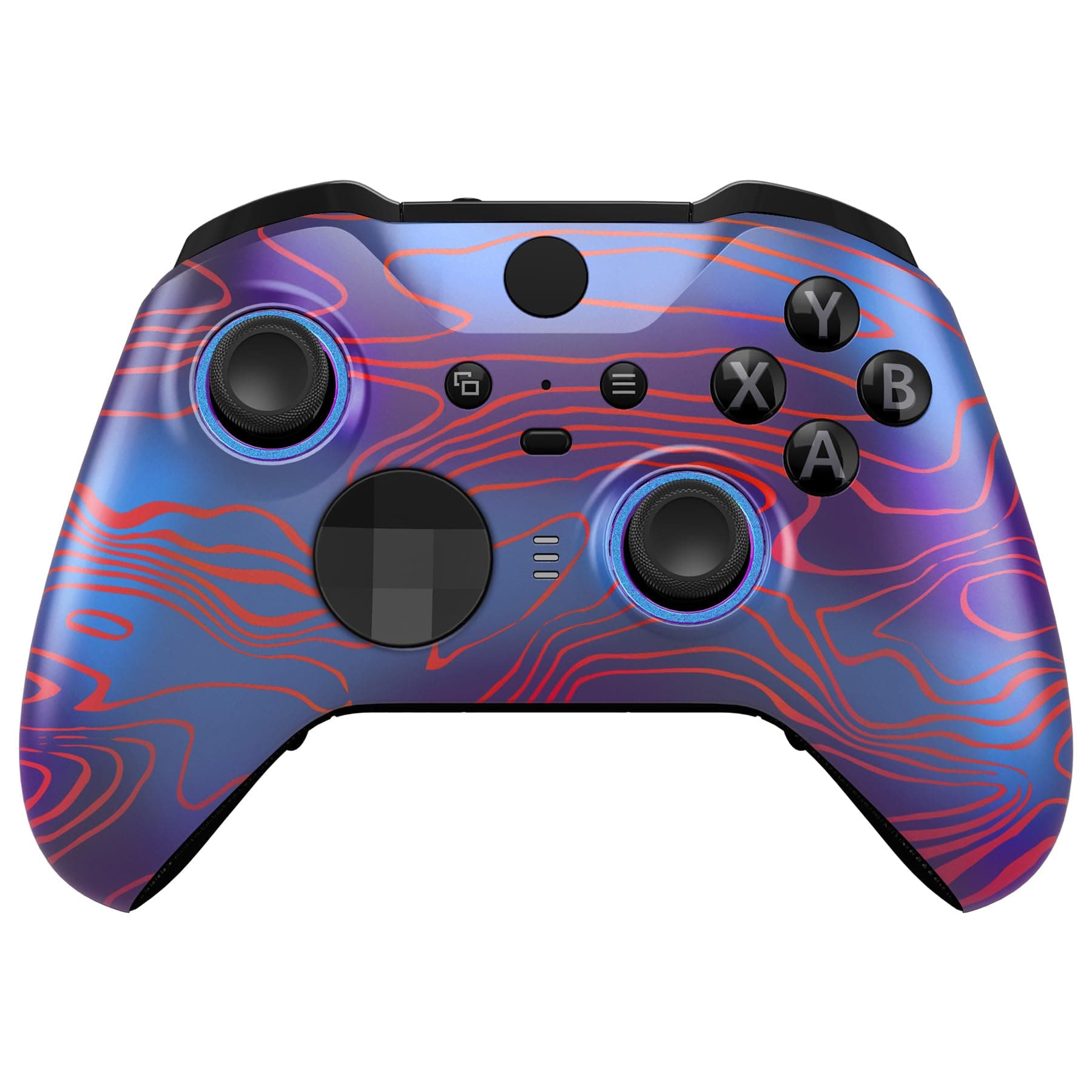 eXtremeRate DIY Replacement Front Shell for Xbox Elite Wireless Controller 2 Core, Damascuscamo Faceplate Cover Case for Xbox Elite Series 2 Controller with Accent Rings [Controller NOT Included]