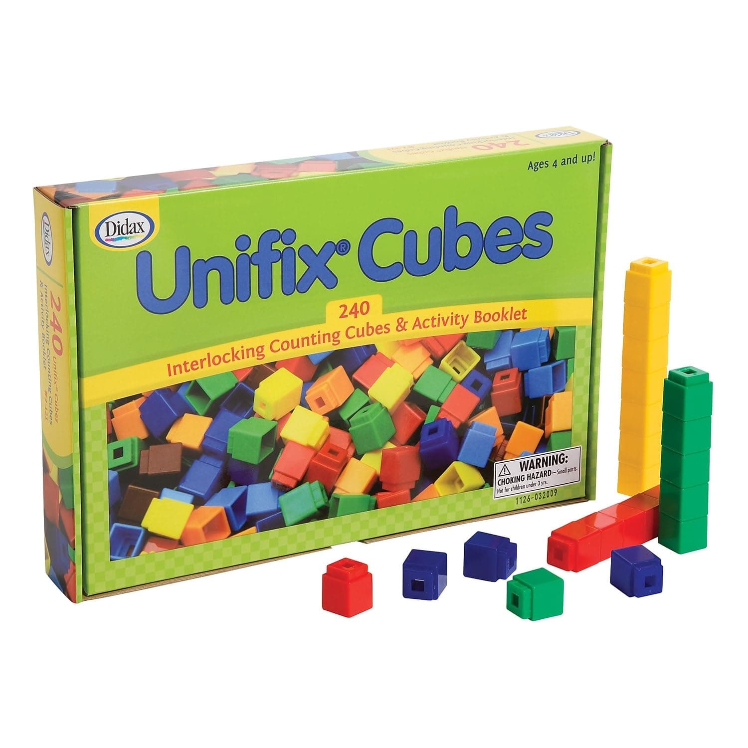 Didax Educational Resources Unifix Cubes for Pattern Building Set (240 Pack)