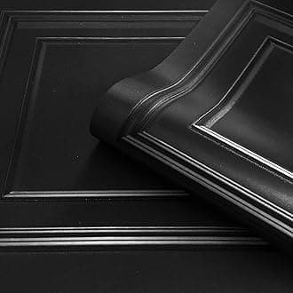 Amara Wood Panel Effect Wallpaper Textured Vinyl Black Metallic