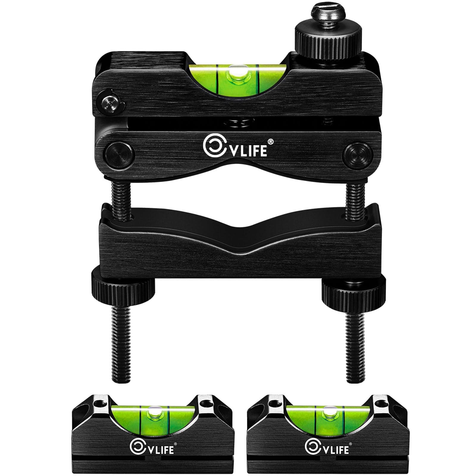 Scope Level Scope Leveling Kit with Heavy Duty Construction, Scope Leveling Tool with 2 Magnetic Universal Level Bubbles, Black