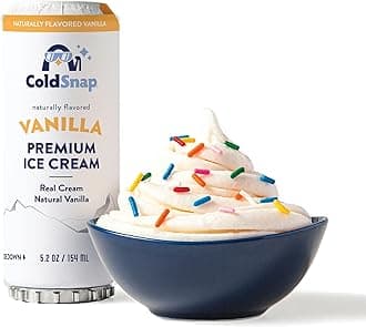 ColdSnap Vanilla Ice Cream Pods – Premium, Creamy Single-Serve Vanilla Dessert Made in Minutes– Frozen Treat with Zero Prep – Convenient, No Freezer Required, Ready Anytime – pack of 12 (COLDSNAP MACHINE REQUIRED)