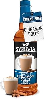 Sugar Free Coffee Syrup, Cinnamon Dolce Flavored Syrup for Drinks, Lattes, and Desserts – 25.4 fl oz