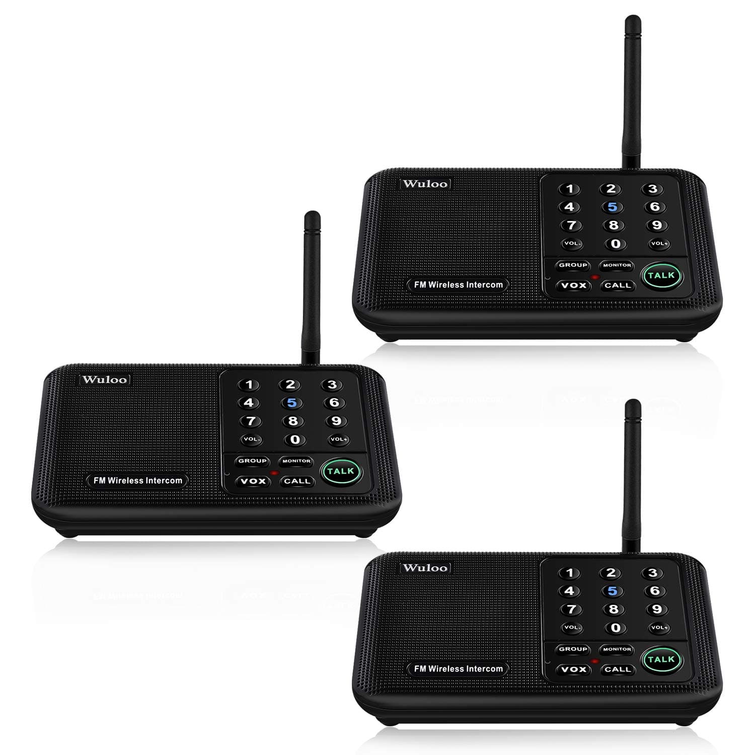 Intercom System WL666 - 3 Stations Black