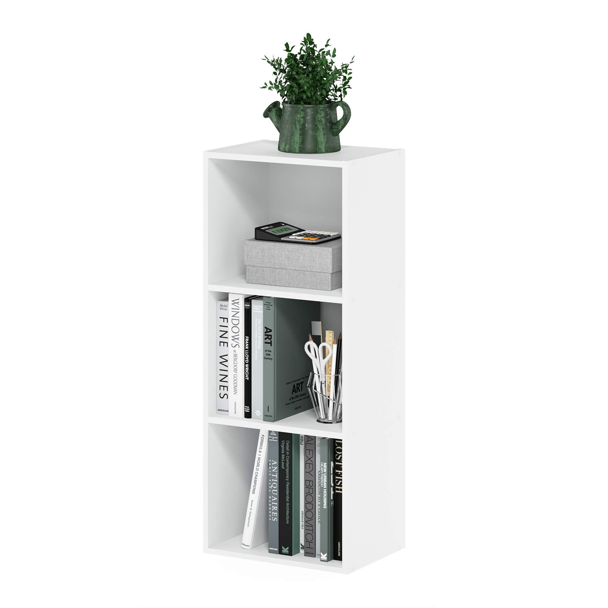 Pasir 3-Tier Open Shelf Bookcase, White