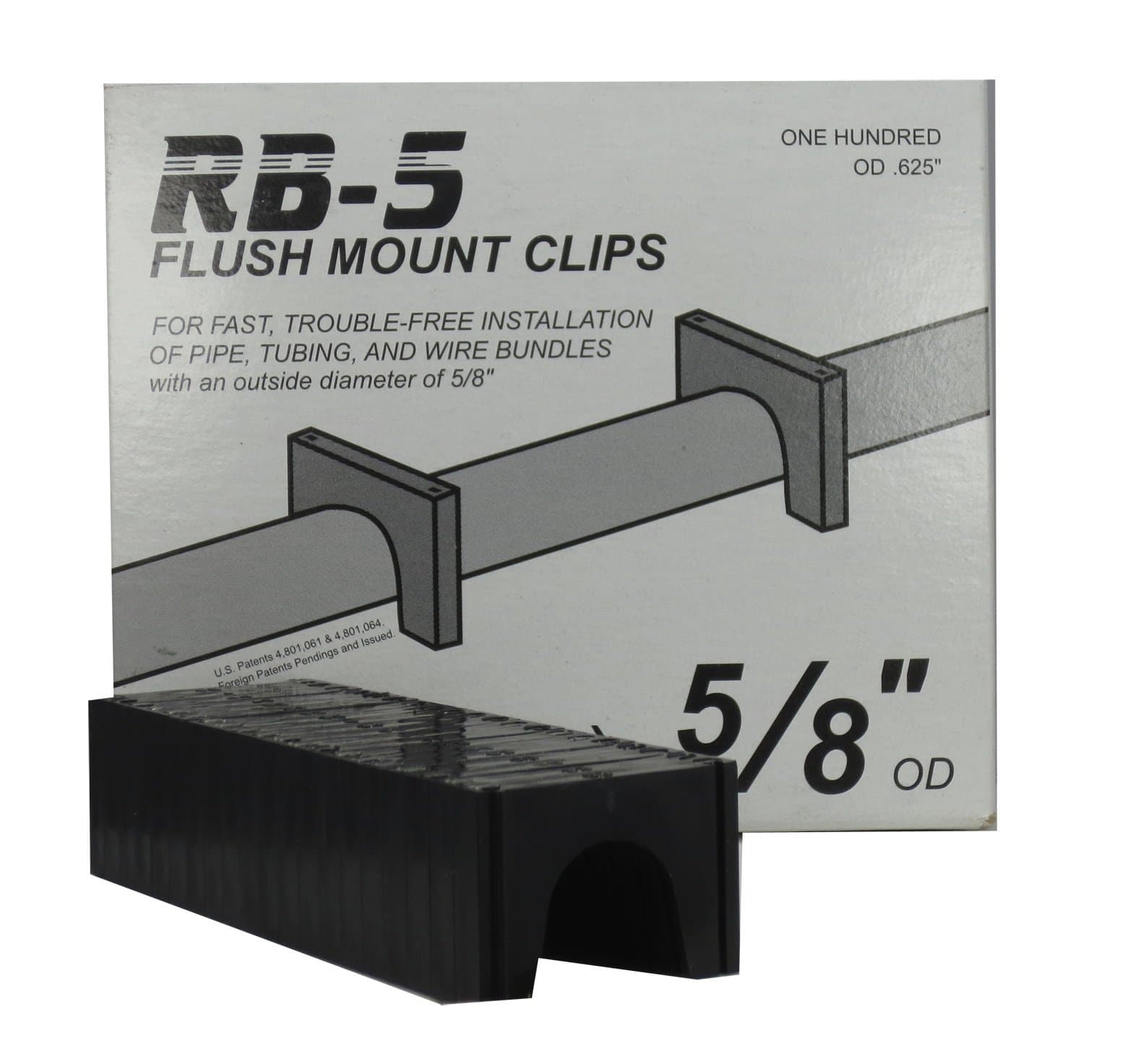 Peter Mangone 1/2" Flush Mount Clips (F5OD, 3 Quantity)