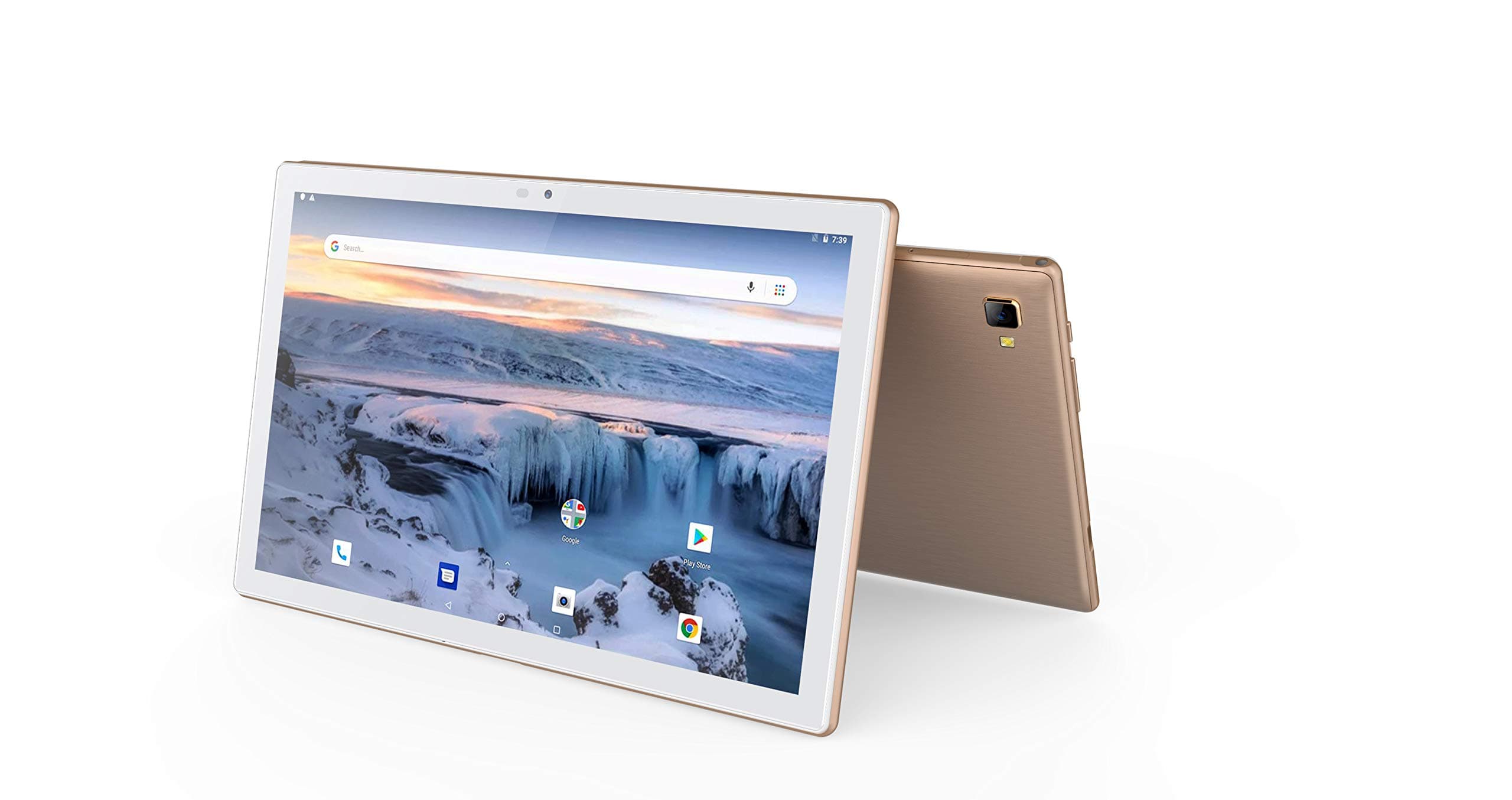 Discover G10, Smart tablet pc,Quad Core, Dual Sim, Dual Camera,10Inch,support Google, 64GB, 4GB DDR3, 4G LTE, Wi-Fi (GOLD)