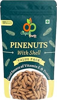 Organic Purify Pine Nuts with Shell, Chilgoza (DRY FRUITS) Jumbo Size 200GM