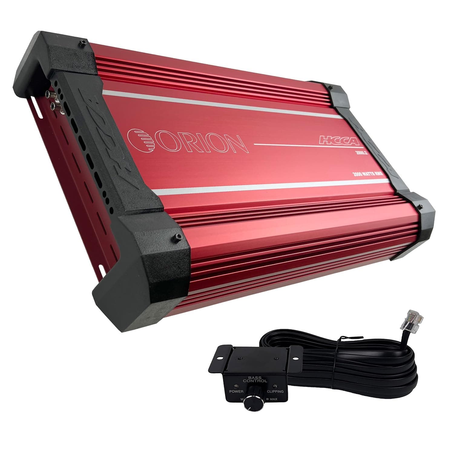 HCCA Series HCCA2000.2 High Performance 2000W RMS 2-Channel Class A/B Amplifier - 1 Ohm Stable, Low/High Pass Crossover, Bass Boost Control, Mosfet Power Supply, Bass Knob, Made in Korea