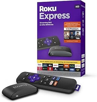 Express Dispositivo de Streaming HD para TV (Spanish Edition) - Con VIX Premium, Control remoto con botones de acceso rápido I Roku Express HD Streaming Device for TV, with VIX Premium Offer