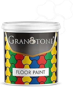 GRANOTONE Floor Paint 1 Litre White Colour Polyurethane and Acrylic Polymer Based Concrete Sealer Anti Slip Thick and Durable for Cement Floor and Tiles Made in India
