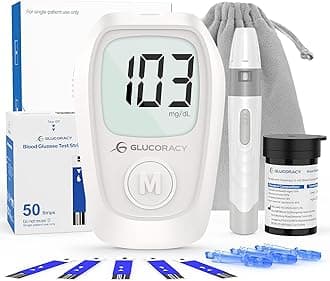 G-425 Blood Glucose Monitor Kit, Blood Sugar Test Kit with Lancing Device, 50 Test Strips and 50 Lancets, Glucose Meter for Home Use, Diabetes Home Testing Kit
