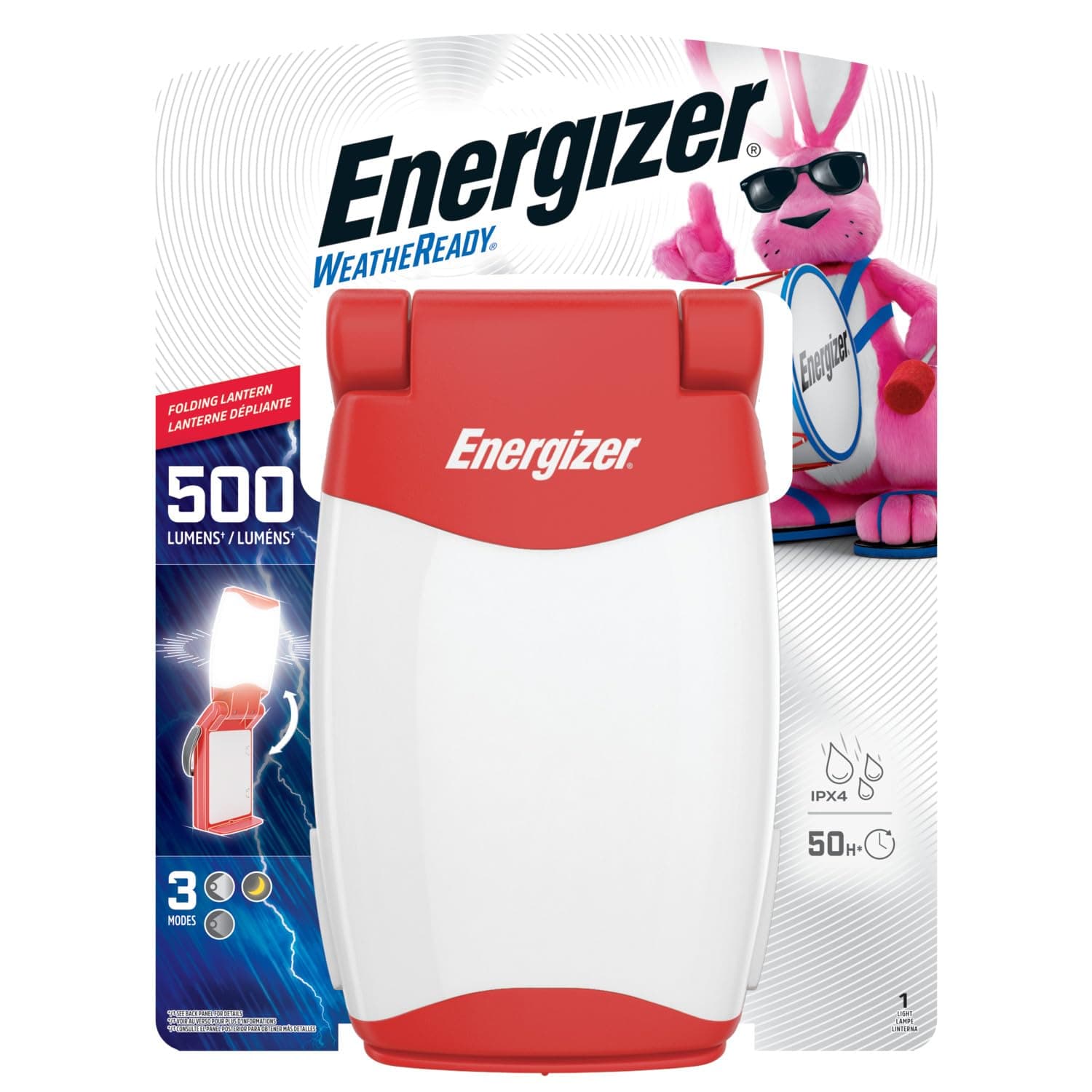 Energizer Folding LED Camping Lantern, IPX4 Water Resistant Lanterns for Camping, Fishing, Outdoors, Power Outage, Compact and Portable Tent Lights