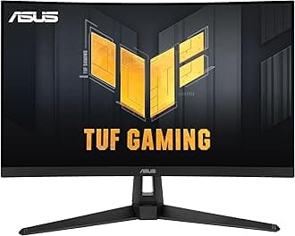 ASUS TUF Gaming VG27VH1B Monitor Curvo de 27 Pulgadas, 1080P Full HD, 165 Hz (soporta 144 Hz), Extreme Low Motion Blur, Adaptive-Sync Premium, FreeSyncTM 1ms, Cuidado de los Ojos, HDMI D-Sub