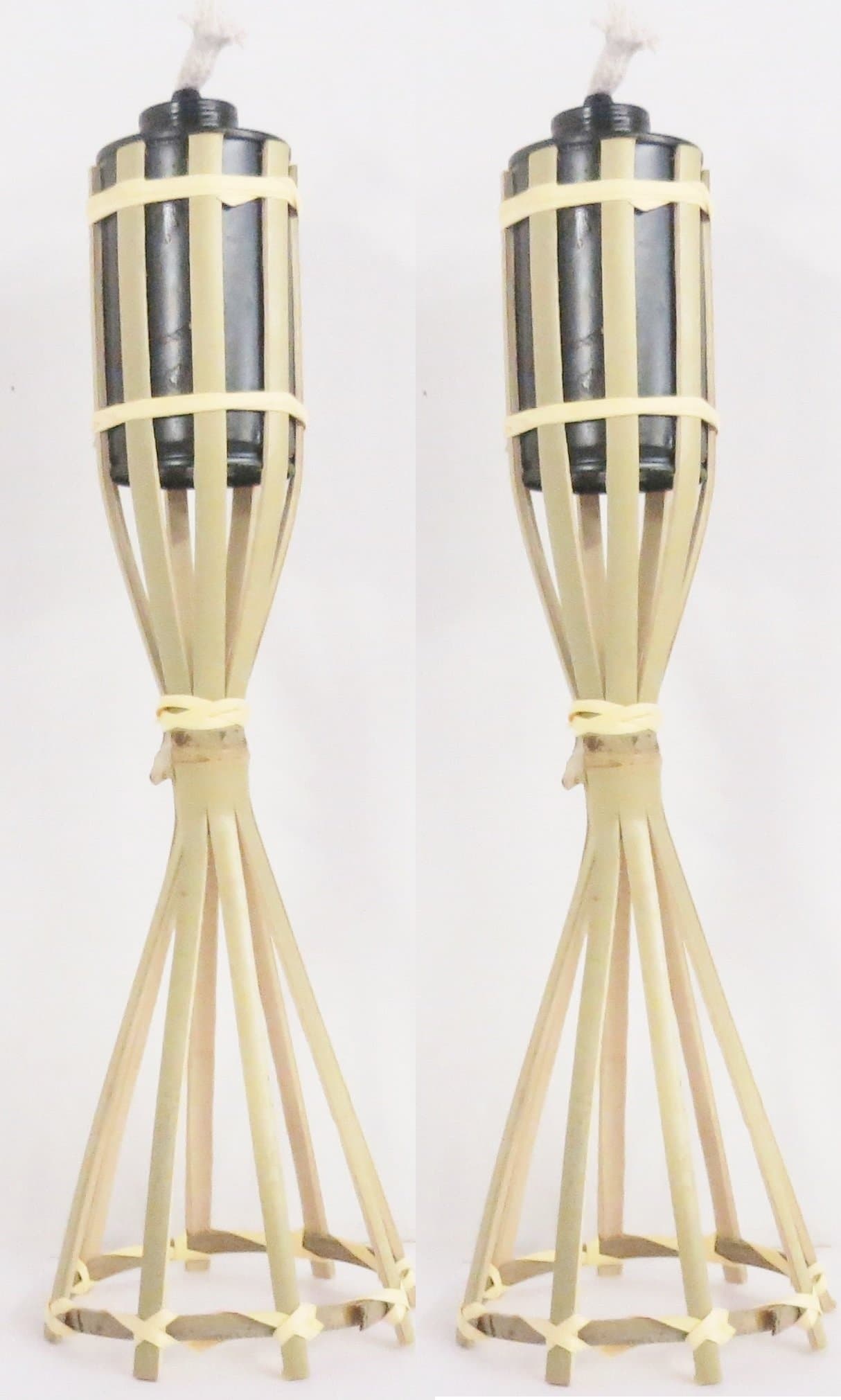 Bamboo Tabletop Tiki Torch - (4)