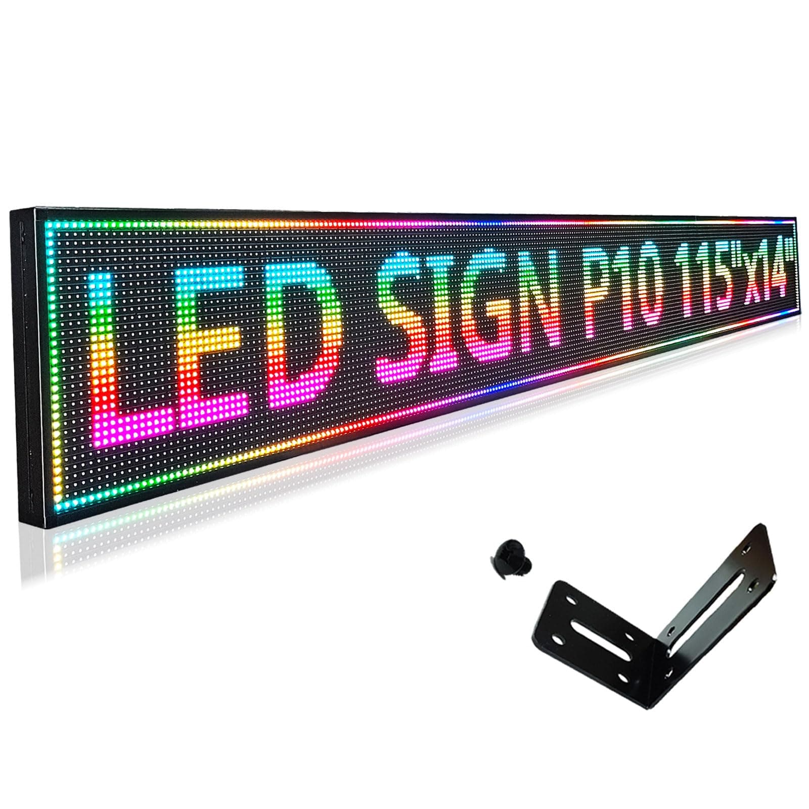 - Programmable Scrolling Led Signs, Digital Display Screen Outdoor Waterproof, Open Neon Signs, Electronic Message Board,for Business Store Advertising Restaurant Window, P10 115''X14''