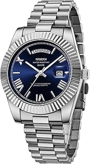 - Men Watches Analog Quartz Stainless Steel Rose Gold Silver Watches for Men Waterproof Business Classic Desiger Wrist Watch with Day Date