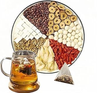 Eastrue Herbal Tea for Sleepytime-Caffeinated Barley Tea Blend 8 Natural Herbs with Jujube Dates,Goji berry, Promotes Healthy Digestion,Pressure Balance,Menopause,Organic,25 Tea Bags