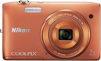 Nikon COOLPIX S3500 20.1 MP Digital Camera with 7x Zoom (Orange)