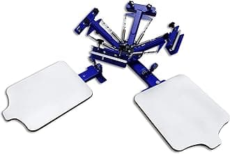 Screen Printing Machine Silk Screen Printing Machine Screen Printing Press 4 Color 2 Station T-shirt Screen Printing Equipment DIY Printer