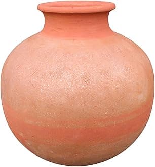 Village Handmade Clay Water Pot (12 Litre) | Mitti ka Matka with Stand | Pani ka Ghada | Matka with Lid