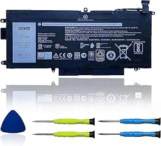 71TG4 Laptop Battery Compatible with Dell Latitude 5289 7389 7390 2-in-1 Series Notebook 071TG4 K5XWW X49C1 0X49C1 11.4V 45Wh 3745mAh