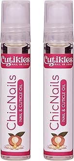 Cuticle Oil Serum with Almond, Jojoba & Rosehip Oils, Vitamin E for Cuticle Care, Nail Growth & Strength - 10ml x 2