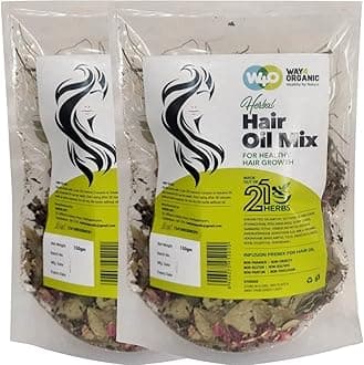 Herbal Hair Oil Mix of 21 Herbs for Thick Long Hair Growth 150 grams(2 Pack), Hairfall, Hair Repair, Scalp Care, Haircare Both for Men & Women -