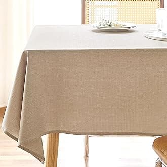 AUSSPVOCT Textured Tablecloth Rectangle 60x120 Water Resistant Spill-Proof Wipeable Fall Table Cloth Wrinkle Free Fabric Dining Table Cover for Birthday Spring Easter Party Kitchen Decor