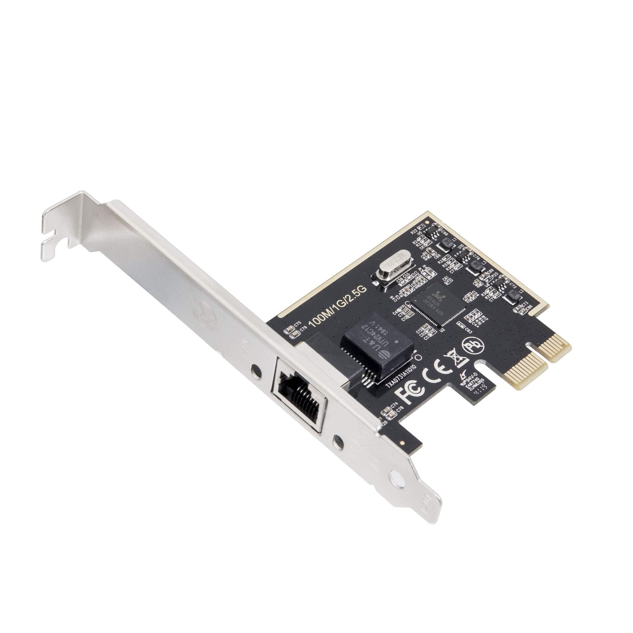 IO Crest 2.5 Gigabit Ethernet PCI Express PCI-E Network Interface Card 10/100/1000/25000 Mbps RJ45 LAN SI-PEX24059