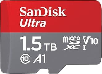 SANDISK 1.5TB Ultra microSDXC UHS-I Memory Card with Adapter - Up to 150MB/s, C10, U1, Full HD, A1, MicroSD Card - SDSQUAC-1T50-GN6MA