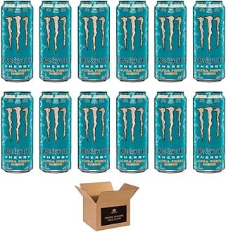 Monster Energy Drink Flavours | Juiced, Zero Sugar, Ultra, Monarch, Fiesta Mango, Strawberry Dreams, VR46, Punch | High Caffeine Sports Energy Drink (Ultra Fiesta Mango - 500ml x 12Pack)