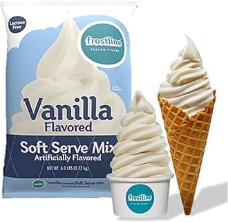 Vanilla Soft Serve Ice Cream Mix, Lactose & Gluten Free - Just Add Water, Dairy, or Dairy Free Alternative, Use with Blender, Countertop Ice Cream Maker, Soft Serve Machine - 6 lb Bag