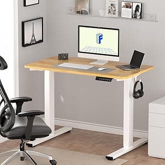 Silk Route Electric Adjustable Height Standing Desk, 120 cm x 60 cm Size, Beige