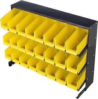 Stalwart 24 Bin Parts Storage Rack Trays