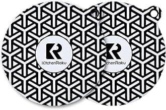 KitchenRaku Set of 2 Induction Hob Protector-Induction Cooktop Mat - (Magnetic) Cooktop Scratch Protector - for Induction Stove,Multifunctional Silicone Mats - for Air Fryer Liners (20cm)