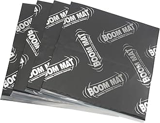 Design Engineering 050202 Boom Mat Sound 2mm Damping Material with Adhesive Backing, 12" x 12.5" (Pack of 4)