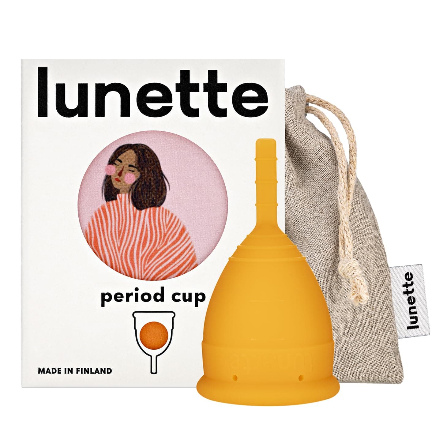 Lunette Menstrual Cup – Orange – Model 1 for Light Bleeding