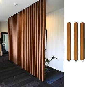 Room Divider Modern DIY Room Divider for Privacy Screen/ Doorway/ Studio Apartment, Square Wall Partition Floor to Ceiling Design, Easy to Install & Remove ( Color : 3pcs Height , Size : 110cm/43.3in/