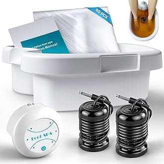 Ionic Foot Bath Detox Machine - Suitable for Home Use, Home Salon-Level Spa Detox Machine, Healthy Detoxification, with Foot Bath, Array * 2, Liner